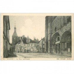 carte postale ancienne 89 AVALLON. Place Saint Lazare
