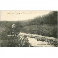 carte postale ancienne 89 CAILLOT. Le Flottage du bois sur le Ruisseau