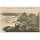 carte postale ancienne 14 LES ROCHERS DE MARIGNY 1904 avec personnage