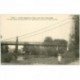 carte postale ancienne 89 CEZY. Pont suspendu sur l'Yonne entre Césy et Saint Aubin animation