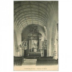 carte postale ancienne 89 CHAMPLAY. Intérieur de l'Eglise 1914