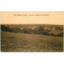 carte postale ancienne 89 CHAMPLOST. Chatton et Vaudupuit 1945