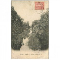 carte postale ancienne 89 CHAMPS SUR YONNE. Le Bief de Marsigny 1906