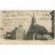 carte postale ancienne 89 CHAMPS SUR YONNE. Place et Eglise 1901