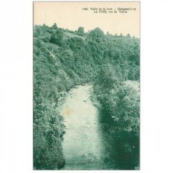 carte postale ancienne 89 CHASTELLUX. La Cure vue du Viaduc