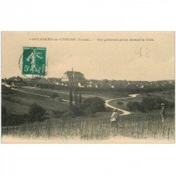 89 COULANGES LA VINEUSE. Personnages dans les Vignes 1910