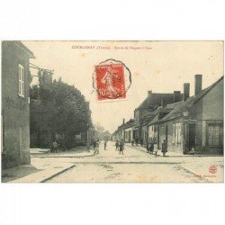 89 COURGENAY. Route de Nogent à Sens 1910 Hôtel Café et Boucherie