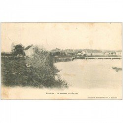 carte postale ancienne 89 COURLON. Barrage et Ecluse 1904