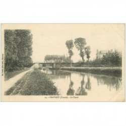 carte postale ancienne 89 CRAVANT. Le Canal 1918