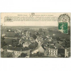 carte postale ancienne 89 DRUYES. Vue du Village 1913