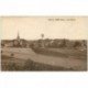 carte postale ancienne 89 GIGNY. Vue du Village avec éolienne 1939. Timbre manquant