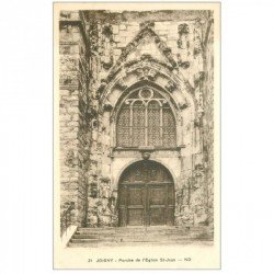 carte postale ancienne 89 JOIGNY. Eglise Saint Jean Porche