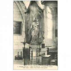 carte postale ancienne 89 JOIGNY. Eglise Saint Thibault Statue Vierge et Enfant