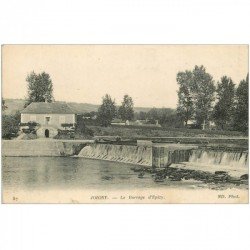 carte postale ancienne 89 JOIGNY. Le Barrage d'Epizy 1916