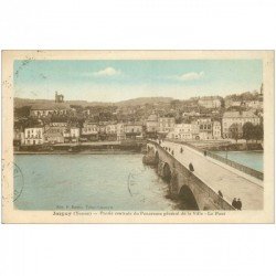 carte postale ancienne 89 JOIGNY. Le Pont et la Ville 1926