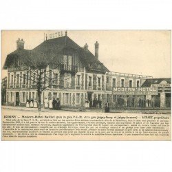 carte postale ancienne 89 JOIGNY. Modern Hôtel Baillet près de la Gare 1921