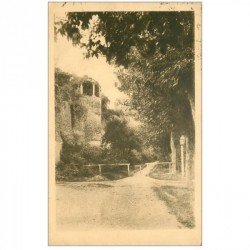 carte postale ancienne 89 JOIGNY. Murailles Chemin de la Guimbarde 1937