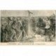 carte postale ancienne 89 LA FERTE LOUPIERE. Peinture Eglise. La Danse des Morts 3 Morts et Vifs bis