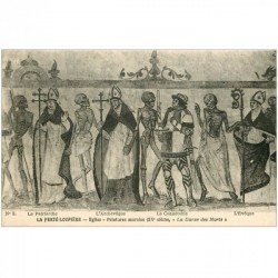 carte postale ancienne 89 LA FERTE LOUPIERE. Peinture Eglise. La Danse des Morts le Connétable
