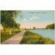 carte postale ancienne 89 LAROCHE. L'Yonne vers le Barrage promeneur et son chien
