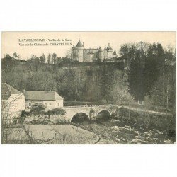 carte postale ancienne 89 L'AVALLONNAIS. Château de Chastellux Vallée de la Cure et son Pont