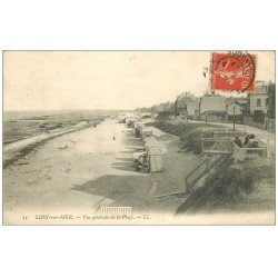 carte postale ancienne 14 LION-SUR-MER. La Plage 1907