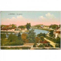 carte postale ancienne 89 MONETEAU. Vue générale