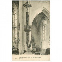 carte postale ancienne 89 NEUVY SAUTOUR. La Belle Croix 1929