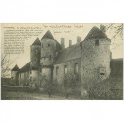 carte postale ancienne 89 PIFFOND. Le Château 1915 animation