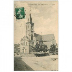 carte postale ancienne 89 QUARRE LES TOMBES. L'Eglise 1908