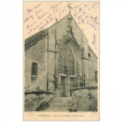 carte postale ancienne 89 RAVIERES. Portail de l'Eglise 1906