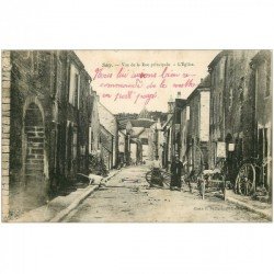 carte postale ancienne 89 SACY. La Rue Principale 1905 avec Forgerons