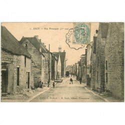 carte postale ancienne 89 SACY. La Rue Principale 1906