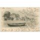 carte postale ancienne 14 LION-SUR-MER. La Plage et Barques 1904