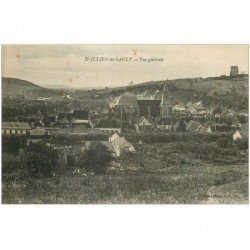 carte postale ancienne 89 SAINT JULIEN DU SAULT. . Vue générale 1919