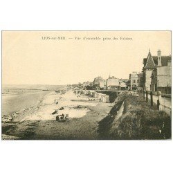 carte postale ancienne 14 LION-SUR-MER. La Plage prise des Falaises