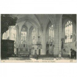 carte postale ancienne 89 SEIGNELAY. Intérieur de l'Eglise