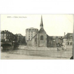 carte postale ancienne 89 SENS. Eglise Saint Maurice