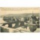 carte postale ancienne 89 SENS. Grand Pont, Eglise, Faubourg et Montagnes du Chemin Neuf, de Saint Bond et de Paron 1911