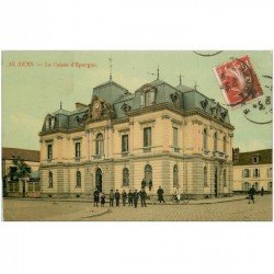 carte postale ancienne 89 SENS. La Caisse d'Epargne. Carte de luxe 1908