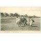 carte postale ancienne 14 LION-SUR-MER. Le Jeu du Croquet à la Plage 1908
