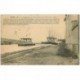 carte postale ancienne 89 SENS. Mise à sec d'un Ponton par retrait des eaux Lit de la Fausse Rivière 1914