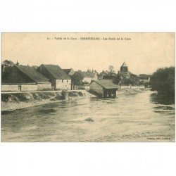 carte postale ancienne 89 SERMIZELLES. Les Bords de la Cure 1911
