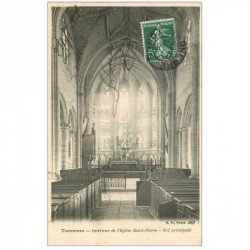carte postale ancienne 89 TONNERRE. Nef Eglise Saint Pierre 1908
