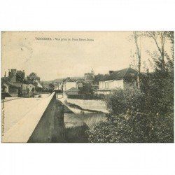 carte postale ancienne 89 TONNERRE. Pont Notre Dame 1910