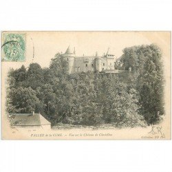 carte postale ancienne 89 VALLEE DE LA CURE. Château de Chatellux 1903