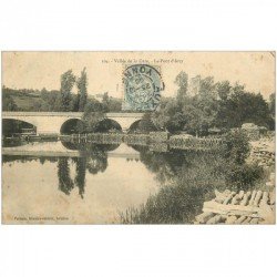 carte postale ancienne 89 VALLEE DE LA CURE. Le Pont d'Arcy 1906