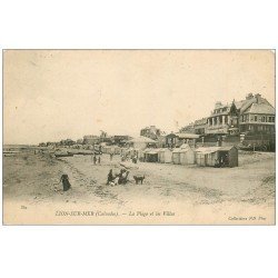 carte postale ancienne 14 LION-SUR-MER. Plage et Villas