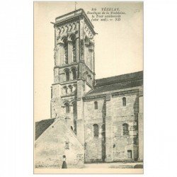 carte postale ancienne 89 VEZELAY. Basilique Tour occidentale