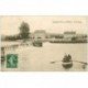 carte postale ancienne 89 VILLENEUVE SUR YONNE. Rameurs près du Barrage 1913